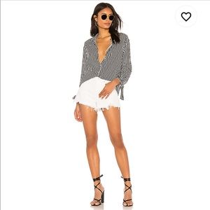 NWT Agolde Parker Vintage Cut Off Short White